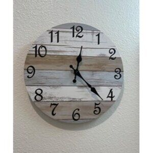New Wall Clock 14 Inch Bathroom Clock, Rustic Wall Clocks Battery Operated